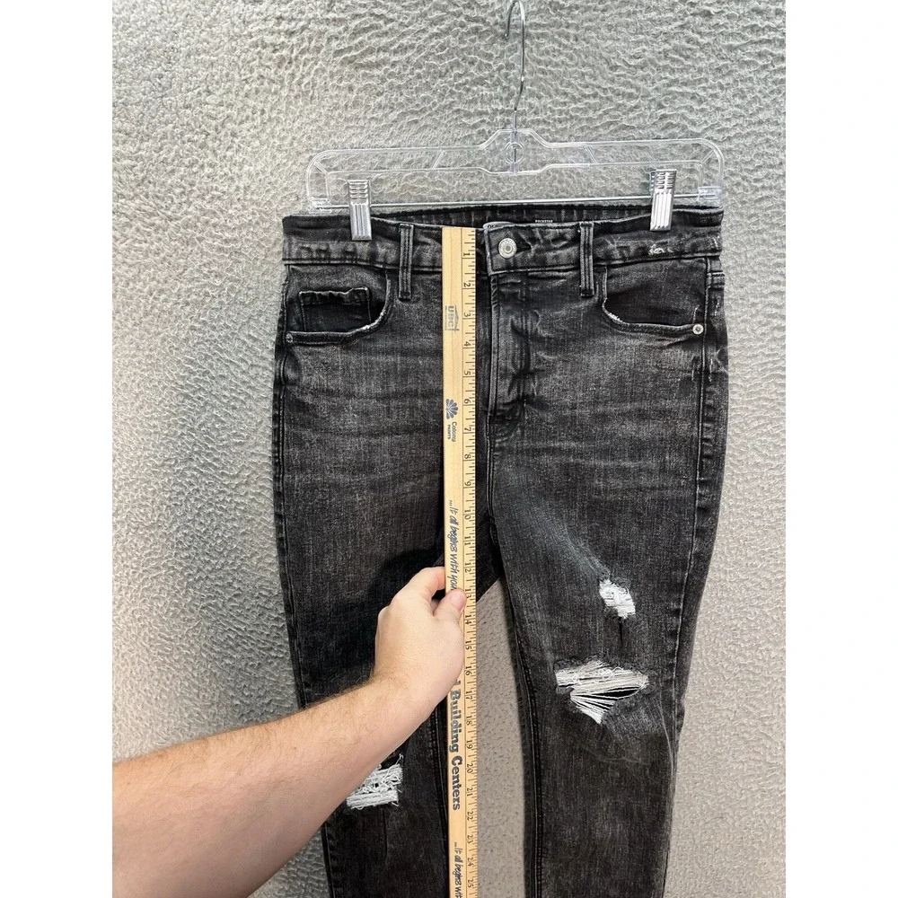 Old Navy Jeans Womens 10 Black Rock Star Super Skinny High Rise‎ Denim Preppy